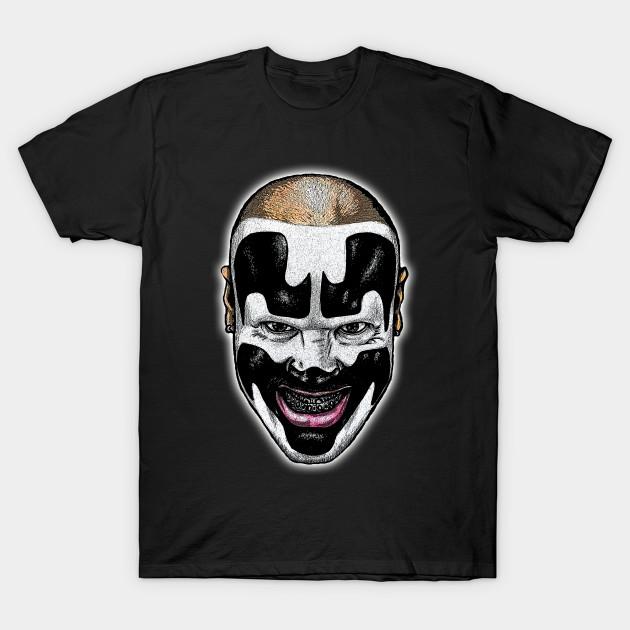 

Men Black Print T-shirt Clown Face Guy No-Cut Transfer Paper Print Cotton Tshirt L чорний