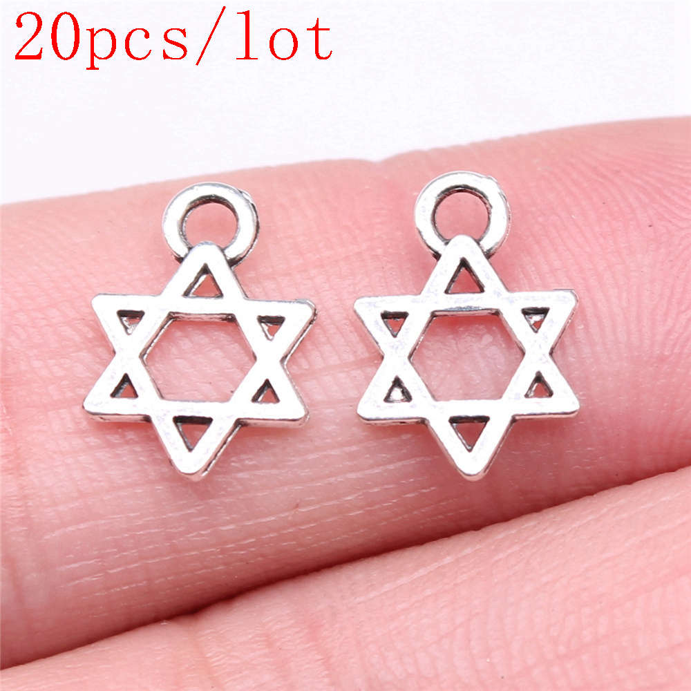 Little Hexagram Charms For Jewelry Making Pendant Diy Crafts Accessories