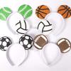 Soccer Fan Headband, Team Spirit Hair Hoop, Football Theme Party Headwear for Game Day, Fan Celebration