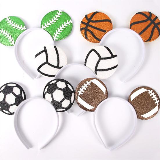 Soccer Fan Headband, Team Spirit Hair Hoop, Football Theme Party Headwear for Game Day, Fan Celebration