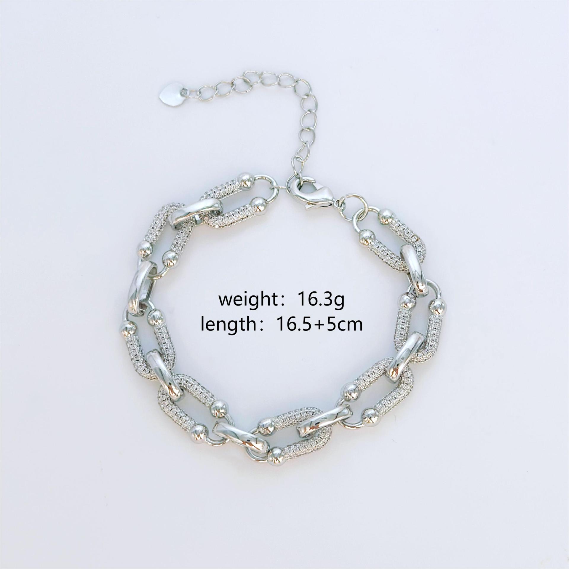 

Модный тренд Темперамент Творческая личность Золотое циркониевое кольцо Браслет-сращивание Ювелирные изделия Женщины серебряный