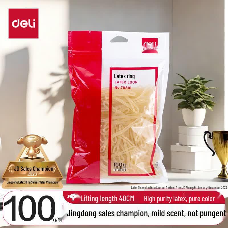 Deli 100g Durable Elastic Rubber Bands