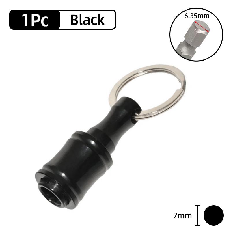 Schraubendreher-Bit-Halter 1/4 Zoll Sechskantschaft Verlängerungsstange Schnellwechsel Aluminiumlegierung Schlüsselanhänger Bohrer Schraubenadapter Handwerkzeug