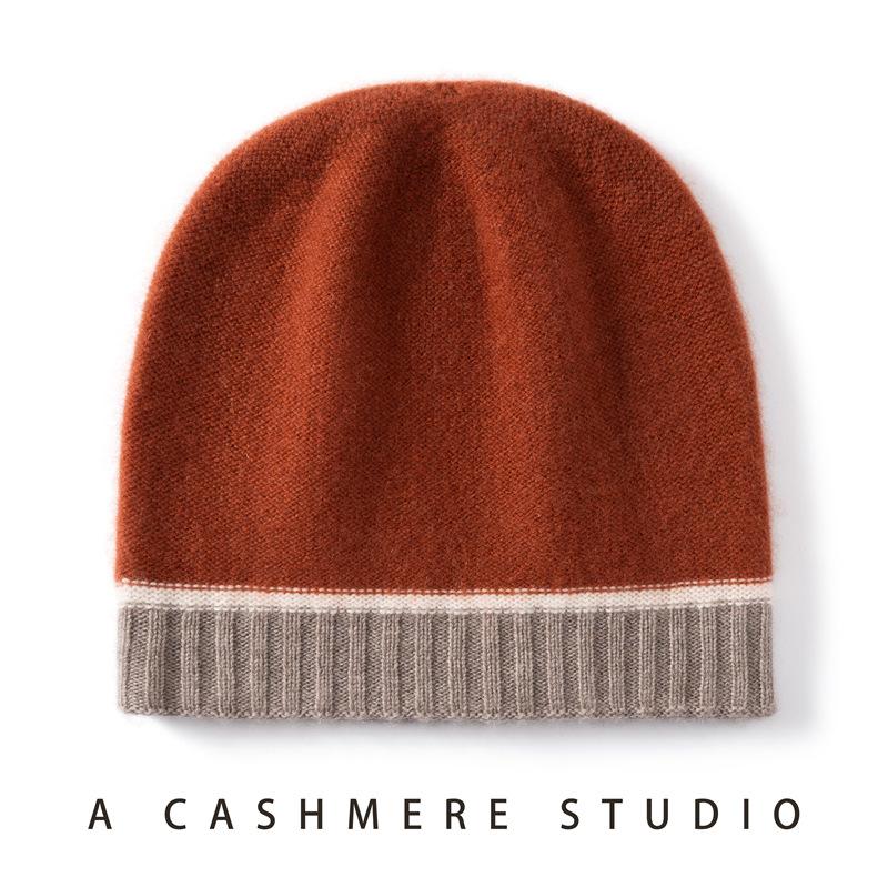 Cashmere Knitted Hats Men's and Women's Warm and Cold Ear Protection Hats Autumn and Winter Casual Knitted Hats Outdoor Cycling Hats Cold Hats