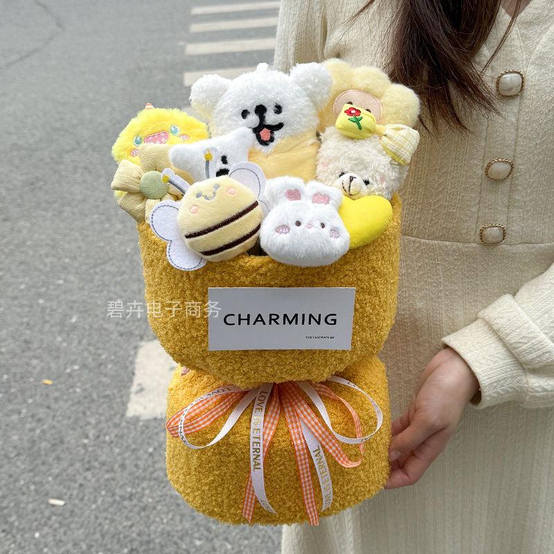 Creative Cartoon Dog Doll Bouquet: Heartfelt Birthday Gift for Girlfriend or Best Friend