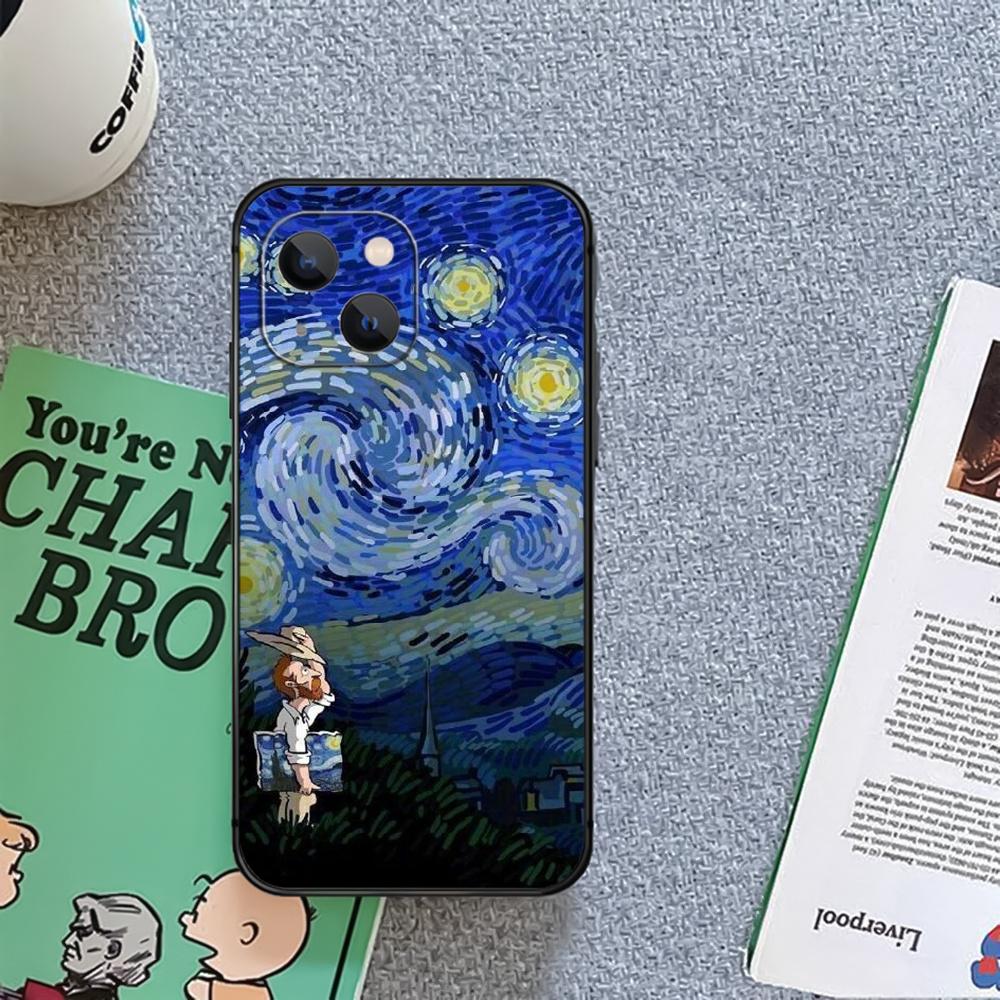 Starry Night Van Gogh Kryt na telefon Coque pro Iphone Xiaomi Mi Samsung Galaxy Redmi Note AS 11 12 13 14 15 22 23 24 5G Pro Plus Max Fe Ultra