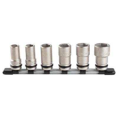 Impact Long Socket Set 6 (with Holder) HNV406L, 12.7mm (1/2") Drive, Pieces.