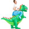 Adult Cycling Printed Green Dinosaur Inflatable Costume
