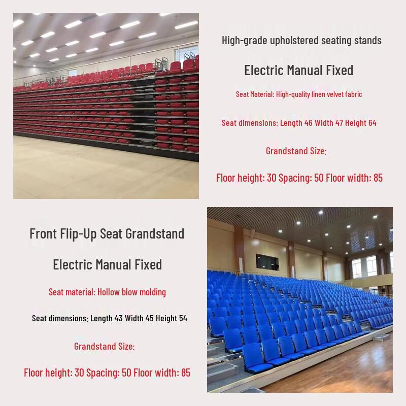 JEEANLEAN Manual Retractable Stadium Bench
