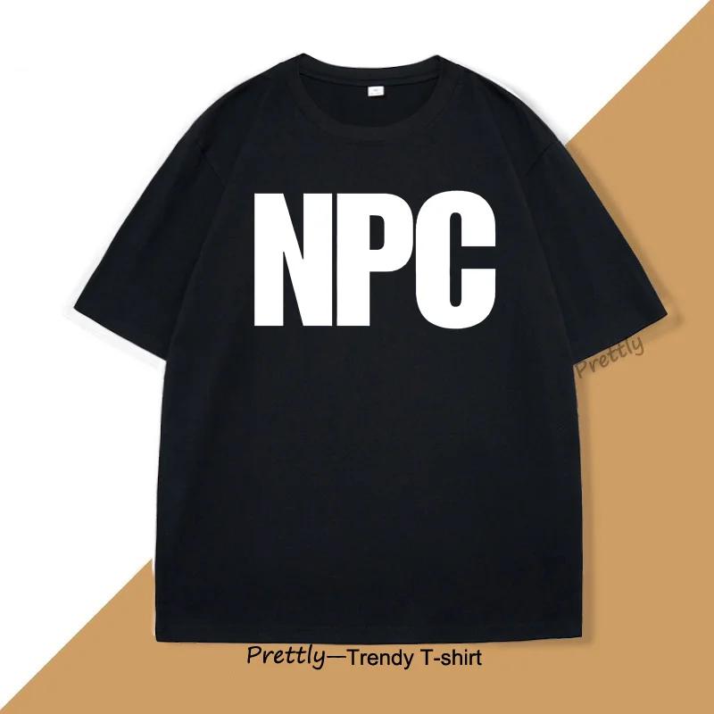 

NPC Meme Tee Shirt Funny Gaming Tshirt Short Sleeve Joke T Shirt Trending Crewneck Graphic T Shirts Streetwear Tops S
