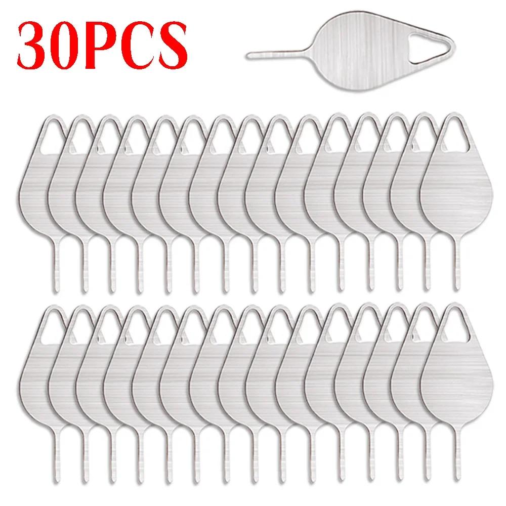 30-100pcs Universal Sim Card Tray Removal Eject Pin Tool Stainless Steel Needle Opener Ejector for IPhone/Samsung/Xiaomi/Huawei