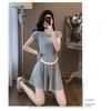 2025 Women's Summer Casual Sportswear: Short Sleeve Top & Skirt Set