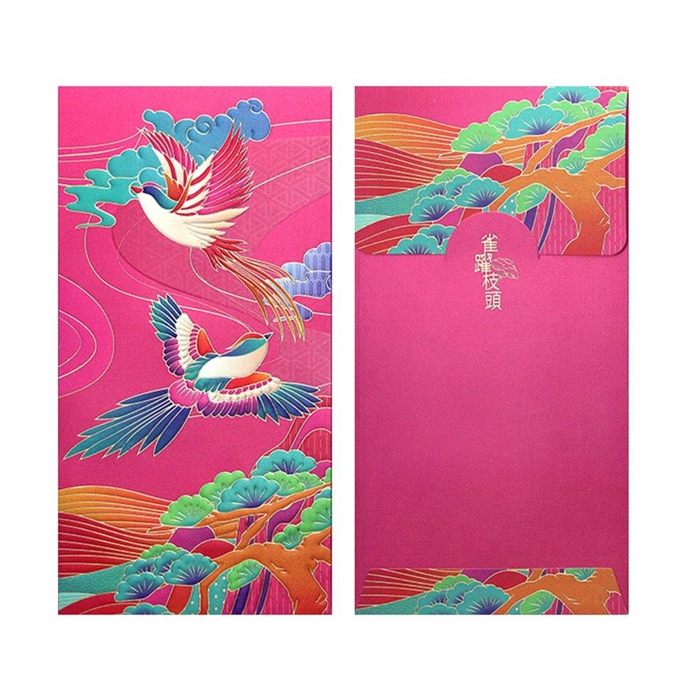 

8PCS Multicolor Red Envelope Bag Blessing Lucky Pocket Creatives Red Packet Company Bonus magpie