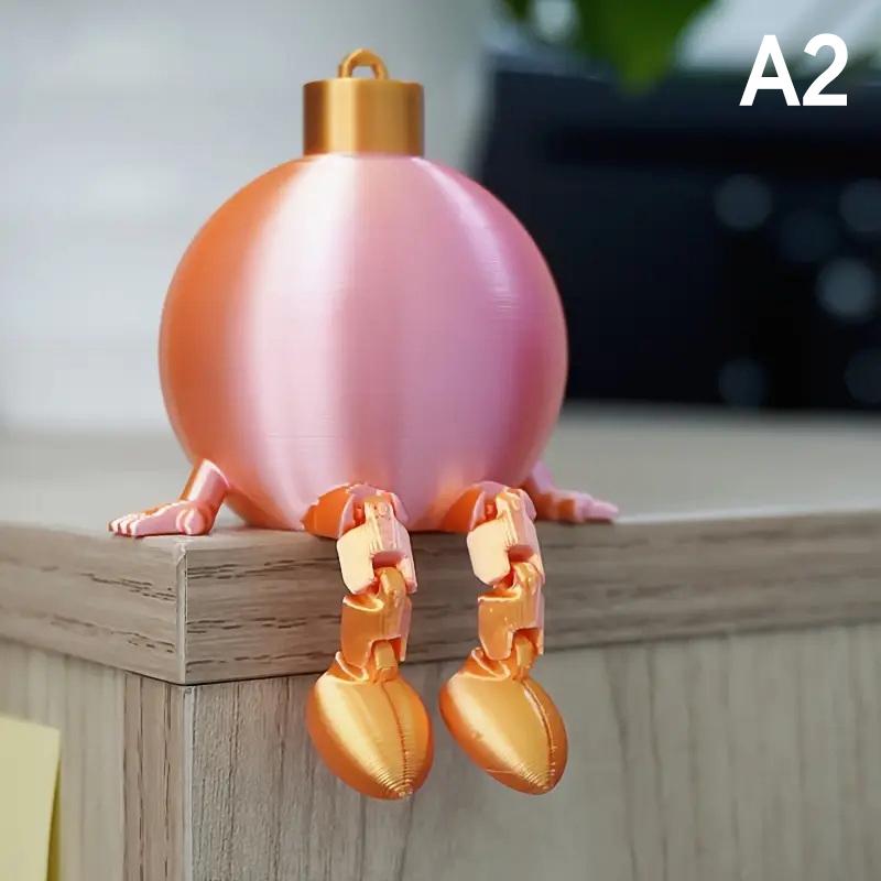 3D Printed Christmas Ball Christmas Tree Ornament With Movable Joint Christmas Decorations Festive Tabletop Display Statue