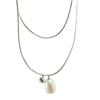Collana Minimalista a Doppio Strato con Perle d'Acqua Dolce