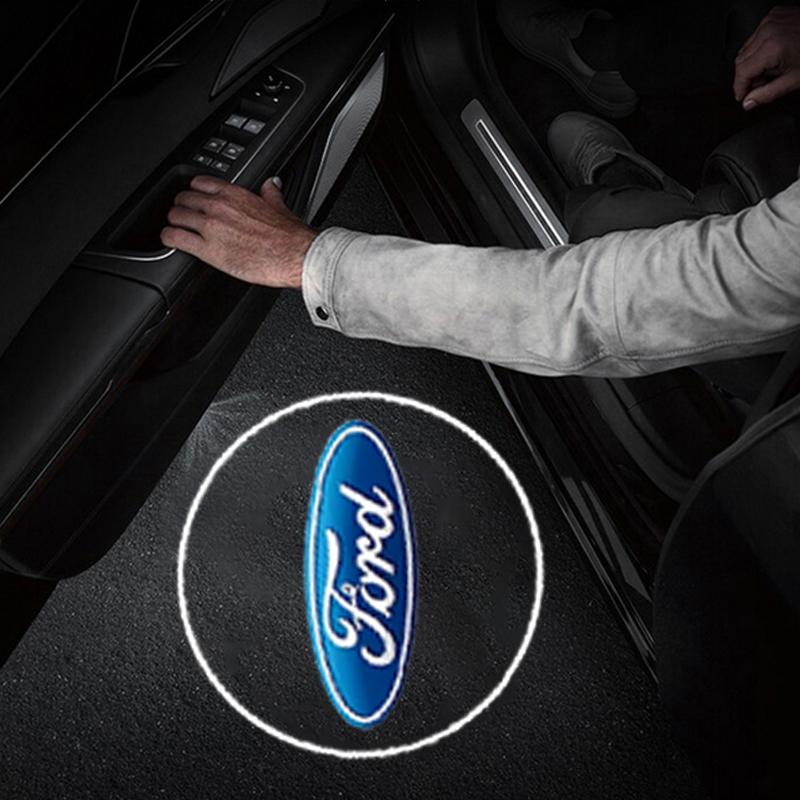LED Car Door Welcome Light HD Wireless Light Projector Lamps For Ford Focus Fiesta Puma Ranger Kuga MK7 MAX F150 21cx
