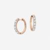 Elegant Women Jewelry 14K Solid Rose Gold Classic Hoops Earring Multi-Shape Lab Diamond Hoop Earrings
