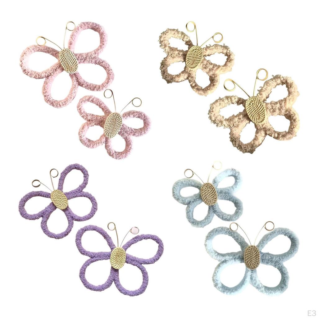 2 Pieces Butterfly Wall Art Decor Hanging Decoration Boho Bohemian Ornament Crafts for