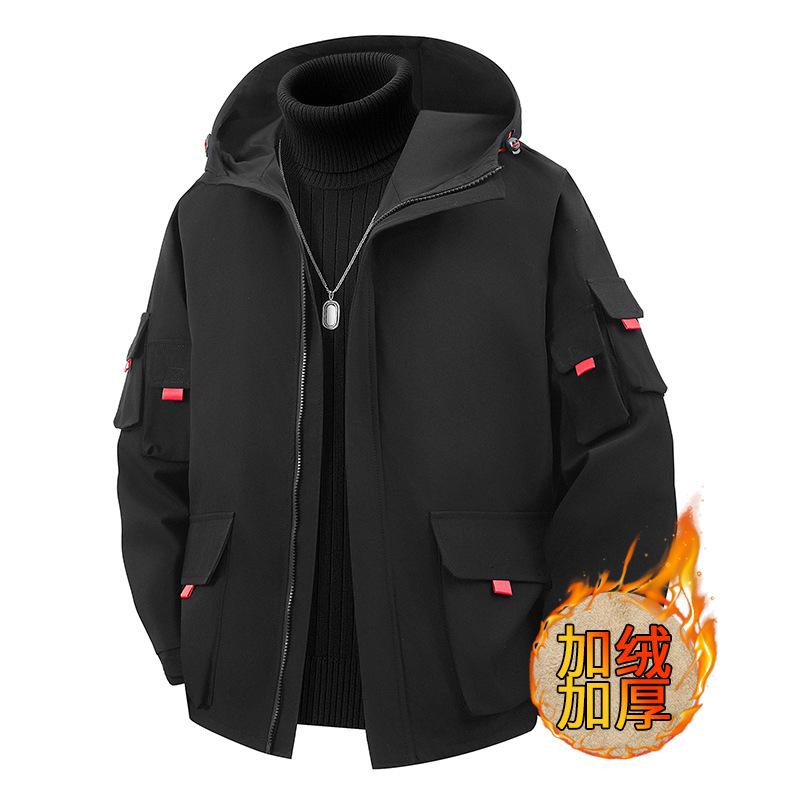 

Men s Plus Size Winter Jacket M-12XL: Thick Velvet Hooded Casual Outerwear XL