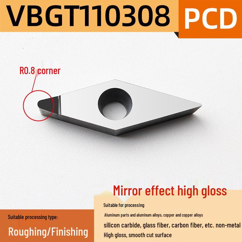 35° Diamond Blade CNC Lathe Inserts VCGT160404 VBGT110302 for Aluminum