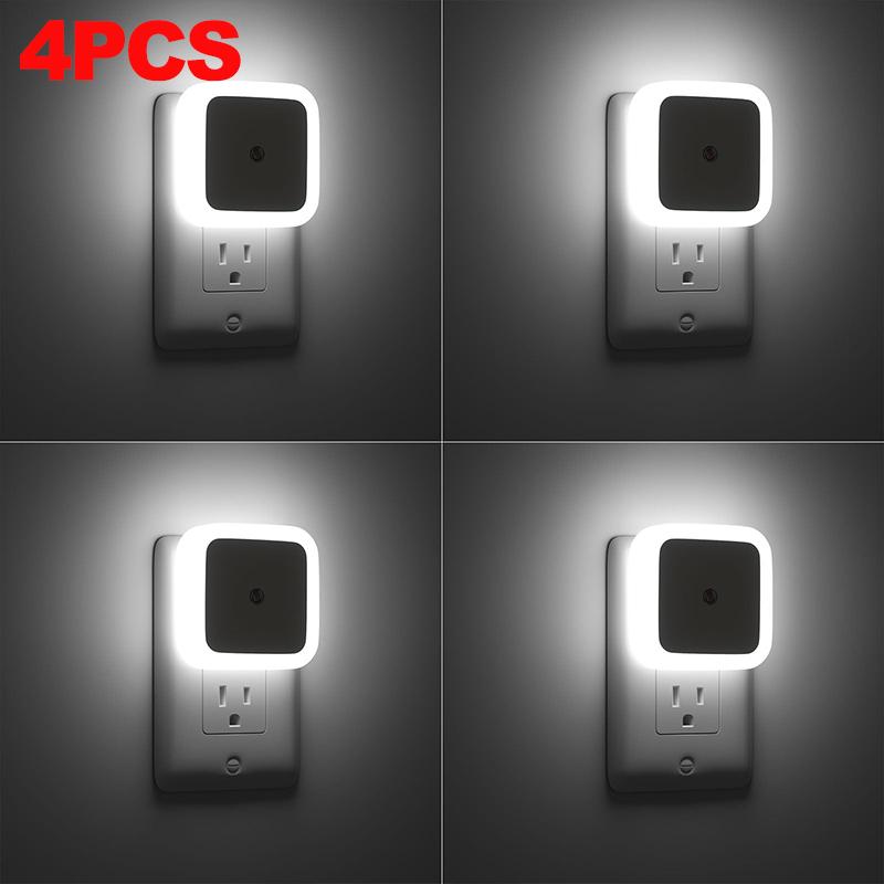 1-4PCS LED Night Light with Motion Sensor Cabinet Lamp Wireless Bedside Nightlight Battery Power,Bedroom Closet Stairs Lighting