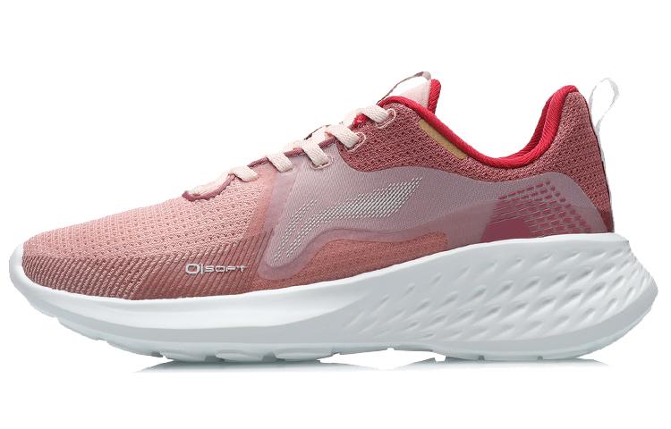 Li Ning SOFT ELEMENT Abrasion Resistant Breathable Low top Sports Casual Shoes Women s Smoke Rose Pink ARHR082-3 35.5