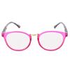 Reading Glasses Spring Hinge Presbyopic Glasses  Eyeglasses for Men Women With Storage Box(+150 Purple Frame)