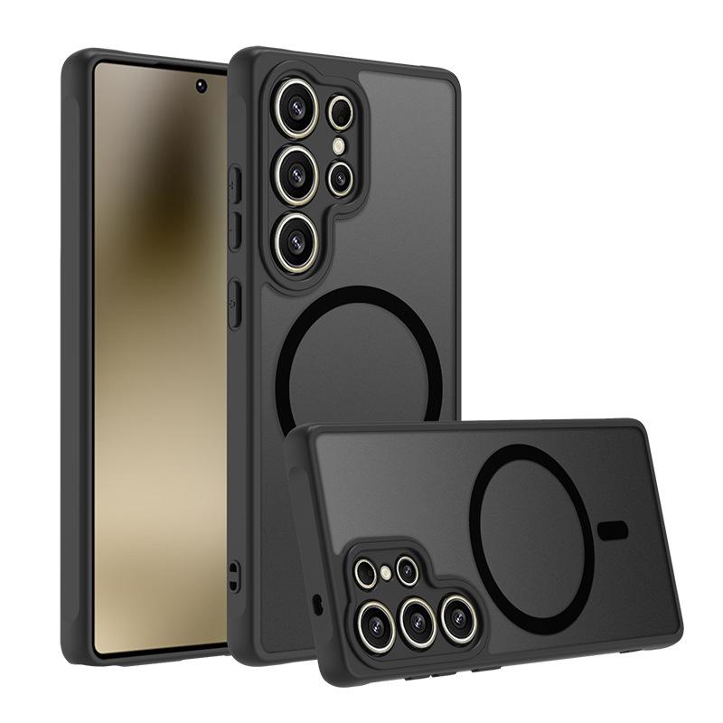 Applicable to Samsung Galaxy S25Ultra Skin Sensing Magnetic Mobile Phone Case S25EDGE Wireless Charging Matte Translucent