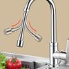 12-50cm Universal Faucet Extender Stainless Steel 360° Rotation Kitchen Sink Anti-Splash Nozzle Aerator Extension Hose 1/2 Modes