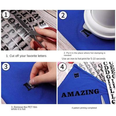 DIY Mode 26 Letters Hitteoverdrachten Patches DIY Wasbare Decoratie Stickers Duurzaam Zelfklevend Kleding Alfabet