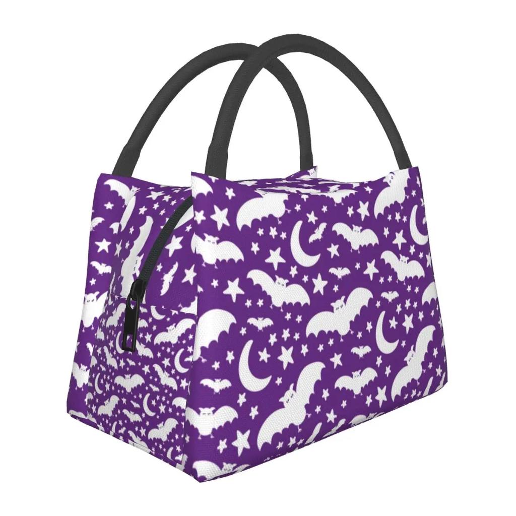 Spooky Halloween Ghost Lunch Bag Skulls Print Lunch Box Casual Outdoor Cooler Bag Convenient Waterproof Thermal Tote Handbags