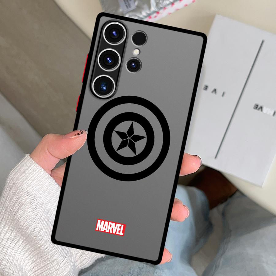 Case for Samsung Galaxy S26 S21 S22 S20 Note 20 10+ S23 FE S25 Ultra S24 Plus Funda Phone Cover Marvel Avengers Hero Logo