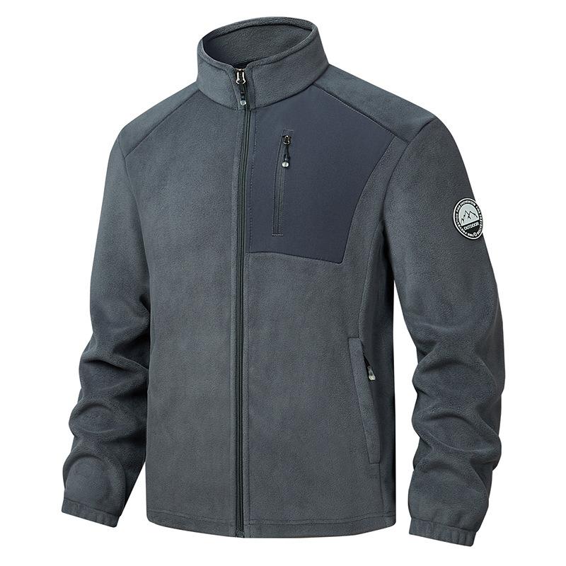 Men's Autumn and Winter Sports Jacket Warm Men's Outdoor Fleece Jacket Slim-Fit Men's Top Fleece Jacket