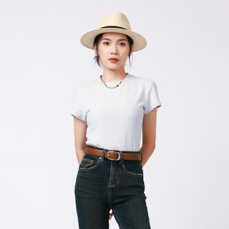 RAIN.CUN Women s Slim Fit Crew Neck T-Shirt M