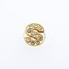 1Pcs Gold Letters Metal Shoe Charms Crystal Diamond Alloy Charms Shoes Accessories Buckle High Quality Shoes Decoration