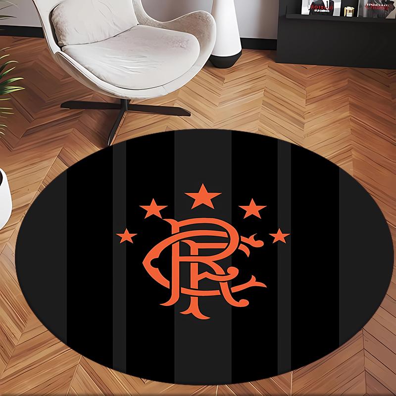 Rangers Fc (33) Round Office Rug Decorative Floor Rug for Office Bedroom Living Room and Home Space