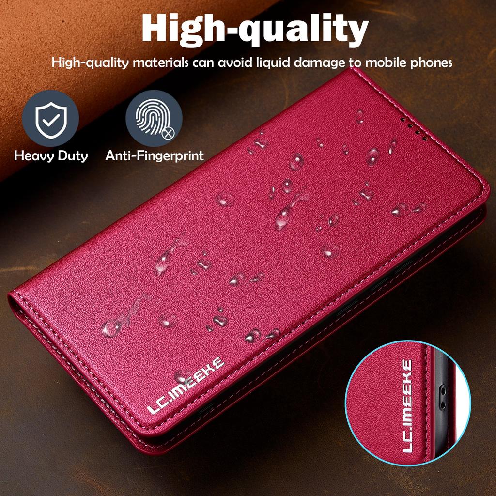 LC.IMEEKE L1 Series for Xiaomi Redmi Note 13 5G Case PU Leather Wallet Stand Protective Phone Cover