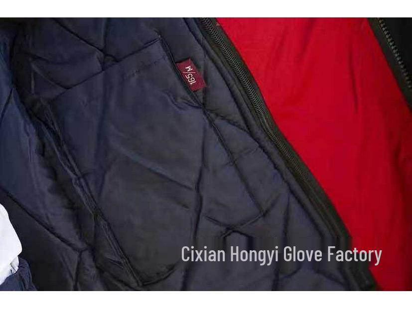 Men's Winter Anti-static Cotton-padded Work Jacket, Removable and Thickened for Warmth and Labor Protection.