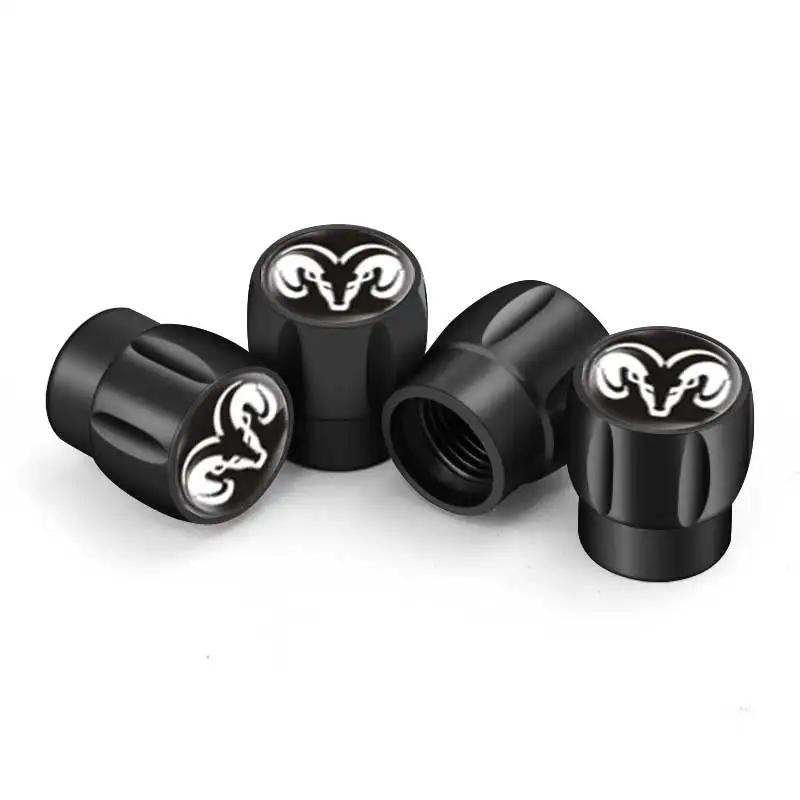 4 Stück Legierung Auto Rad Reifen Ventilschaftkappen Abdeckung für Dodge DURANGO AVENGER CALIBER CARAVAN Challenger CHARGER RAM SRT SXT Viper PP2
