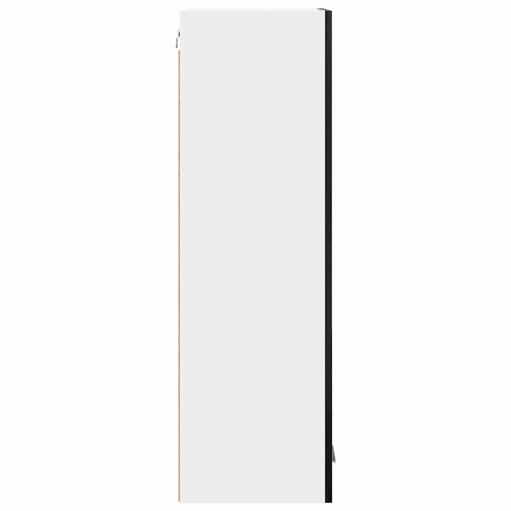 Hanging Cabinet with Storage Black Oak Effect 40 x 31 x 100 cm
