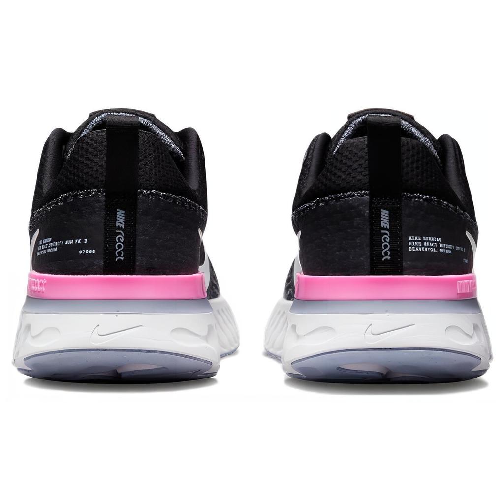 Nike React Infinity Run Flyknit 3 'Black Grey Pink' Men's DZ3014-001