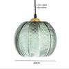 Nordic Glass Hanging Lamps Modern Green Glass Pendant Light AC96-260V E27 Glass Chandelier Ceiling Light for Bedroom Dining Room