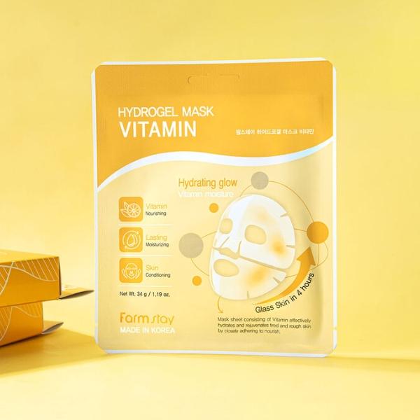 FARM STAY Hydrogel Mask Sheet Duo Set 1box (4 Sheets) 25g / 0.88 Oz Per Sheet (3 Options)