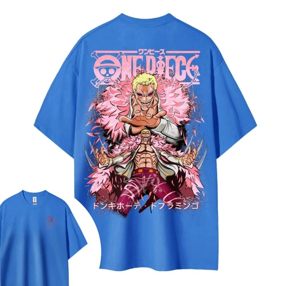2026 ONE PIECE Doflamingo Short-sleeved Men's and Women's Same Style Comfortable Short-sleeved Couple's Clothing Casual Short-sleeved