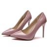 Fashion 2025 HOT Women Shoes Pointed Toe Pumps Patent Leather Dress High Heels Boat Shoes Wedding Shoes Zapatos Mujer Blue White