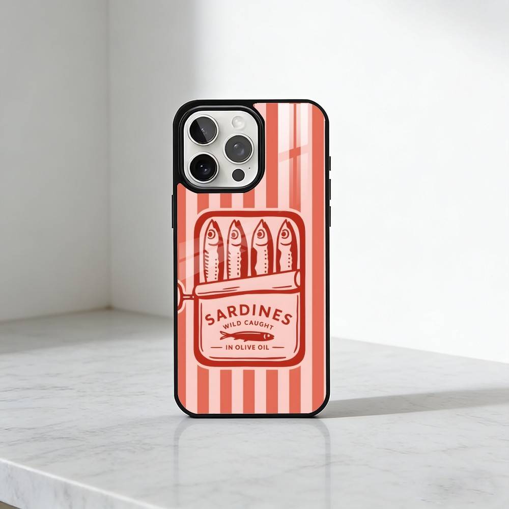 

S-Sardines-s I-Illustration Printed Phone Case For iPhone17,16,15,14,13 Plus,Pro Max Magnetic For Magsafe Wireless Charging iPhone16