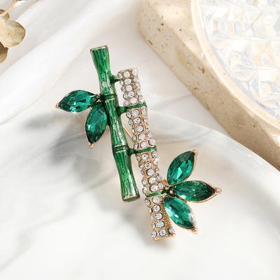 Ping An Bamboo Brooch Women'S Festival High Rising Brooch Chinese Antique Collar Pin Accessories Teachers' Day Gifts