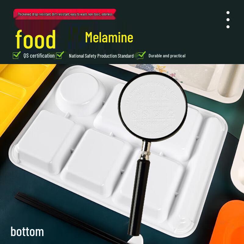Gewerbliches Melamin Tablett mit Fächern für Fast Food