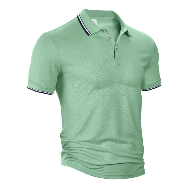 European and American Men's Summer Loose Lapel Short-sleeved T-shirt Casual Clothing