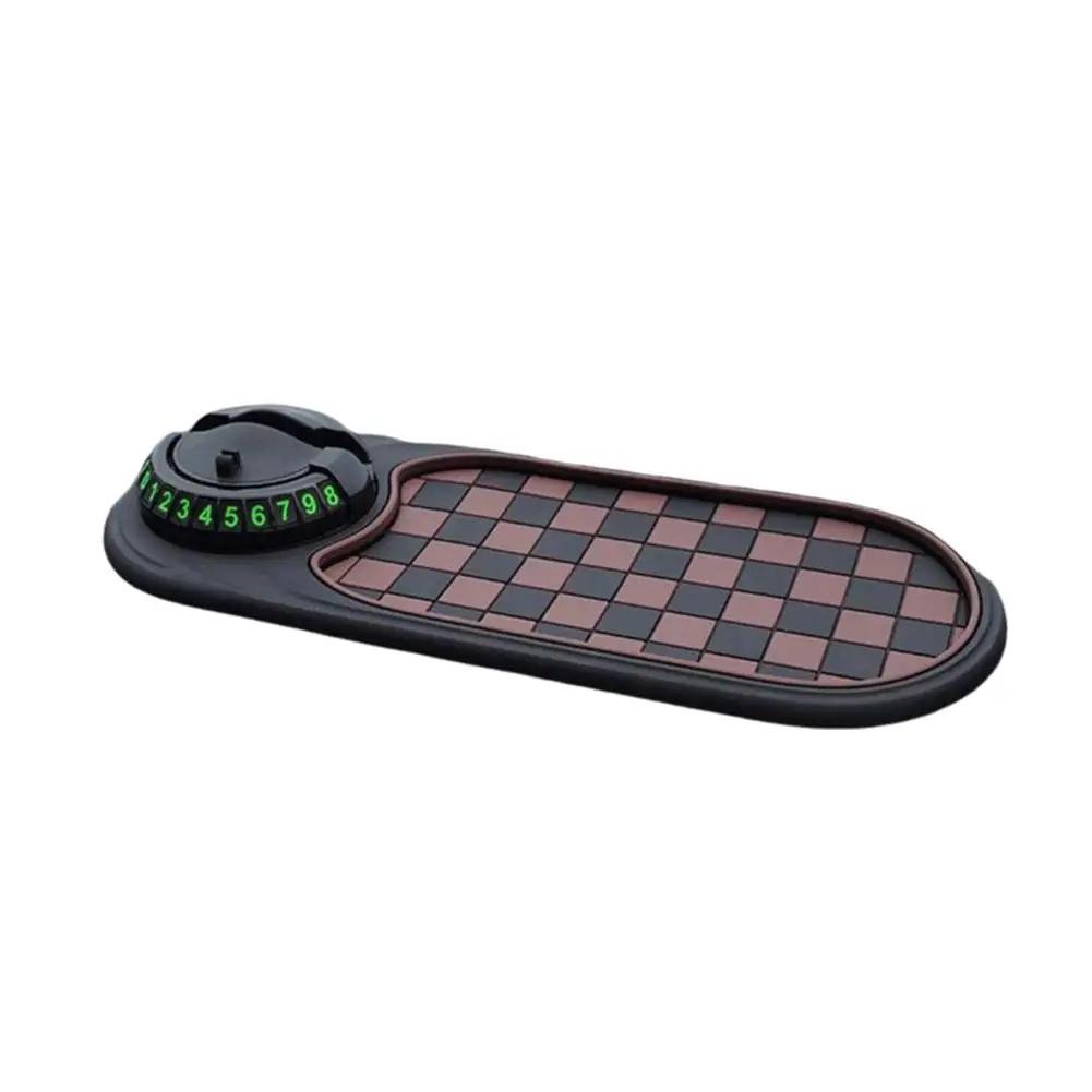 Car Anti-Slip Mat Phone Holder 360-Degree Rotation Phone Simple Installation Resistant Wear Holder Dashboard Car Mat with S2Q0